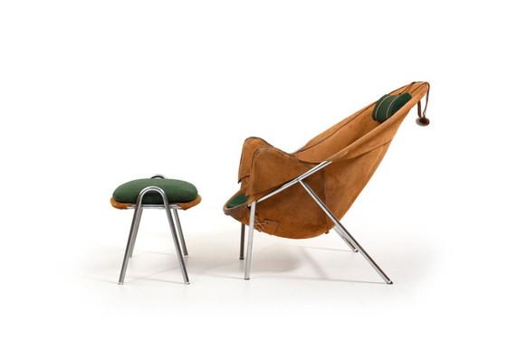 Image 1 of Bo-360 Chair and Footstool by Erik Ole Jørgensen for Bovirke, 1953, Set of 2