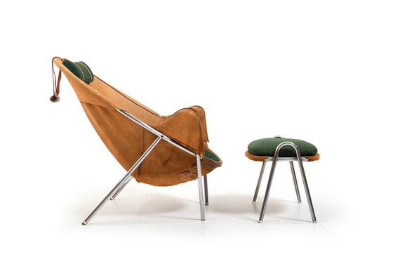 Image 1 of Bo-360 Chair and Footstool by Erik Ole Jørgensen for Bovirke, 1953, Set of 2