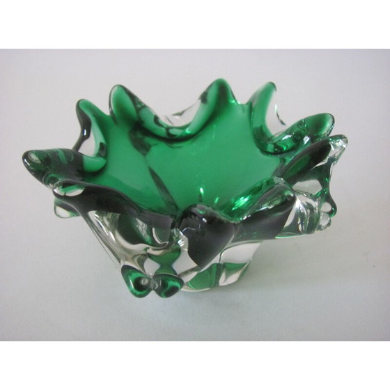 Image 1 of Vintage ashtray in metallic glass by J. Hospodka for Chřibská, Czechoslovakia 1970