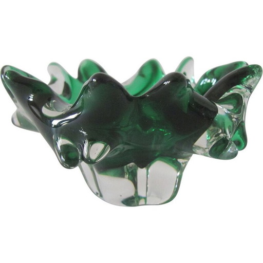 Vintage ashtray in metallic glass by J. Hospodka for Chřibská, Czechoslovakia 1970