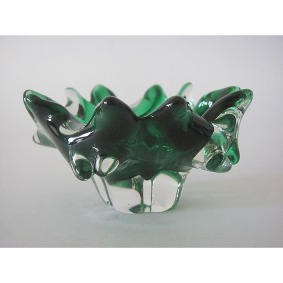 Image 1 of Vintage ashtray in metallic glass by J. Hospodka for Chřibská, Czechoslovakia 1970