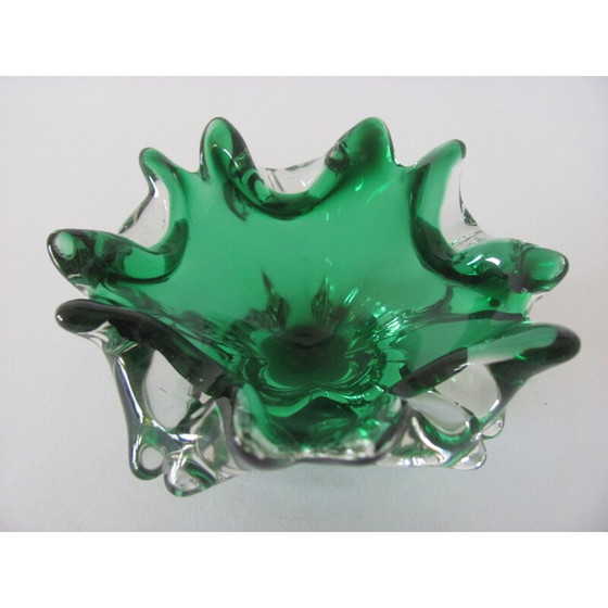 Image 1 of Vintage ashtray in metallic glass by J. Hospodka for Chřibská, Czechoslovakia 1970