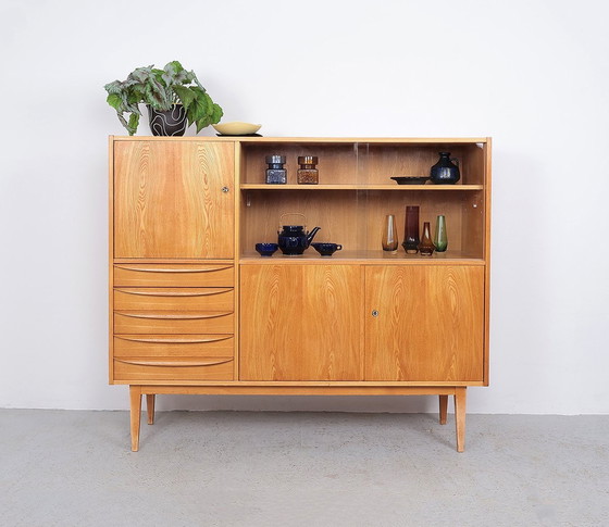 Image 1 of Buffet Cupboard With Display Case By Franz Ehrlich, 1960S