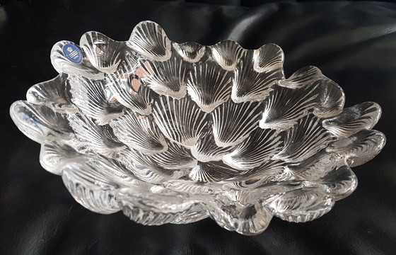 Image 1 of Shell Shaped Crystal Bowl By Per Lütken