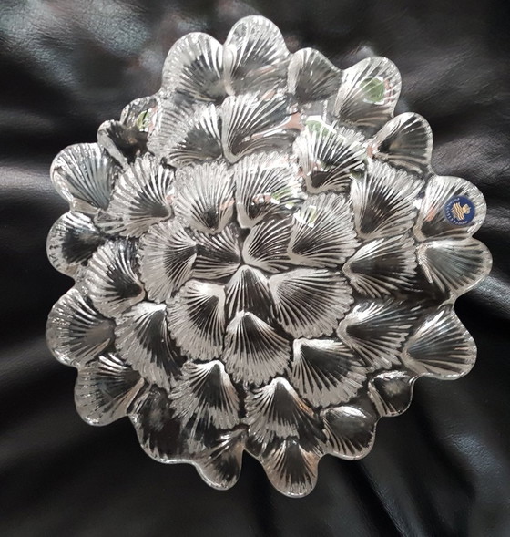 Image 1 of Shell Shaped Crystal Bowl By Per Lütken