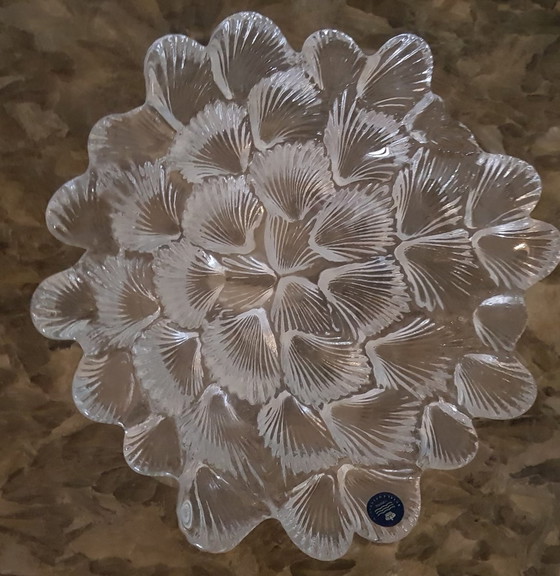 Image 1 of Shell Shaped Crystal Bowl By Per Lütken