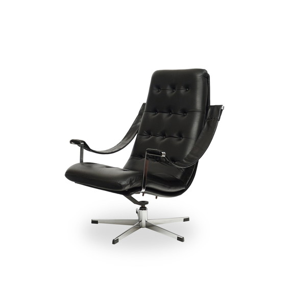 Image 1 of Artifort Lounge Chair Leather Black