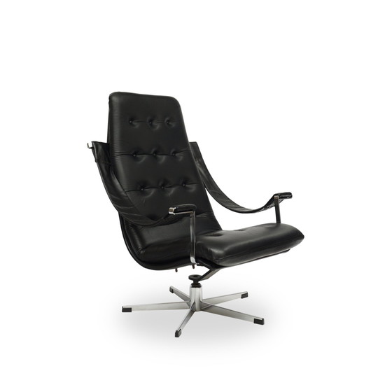 Image 1 of Artifort Lounge Chair Leather Black