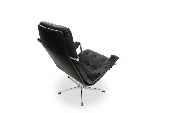 Image 1 of Artifort Lounge Chair Leather Black