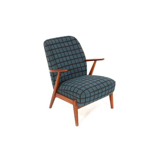 Image 1 of Scandinavian vintage armchair in beechwood and fabric, Sweden 1960