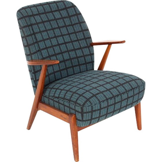 Image 1 of Scandinavian vintage armchair in beechwood and fabric, Sweden 1960