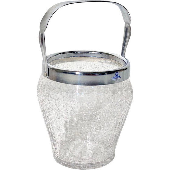 Image 1 of Vintage stainless steel cracked ice bucket, Belgium 1950