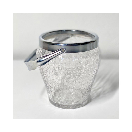 Image 1 of Vintage stainless steel cracked ice bucket, Belgium 1950