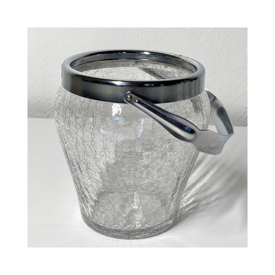 Image 1 of Vintage stainless steel cracked ice bucket, Belgium 1950