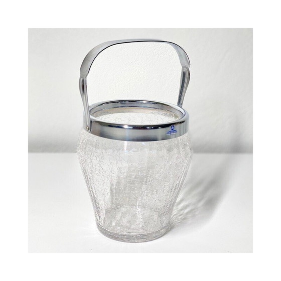 Image 1 of Vintage stainless steel cracked ice bucket, Belgium 1950