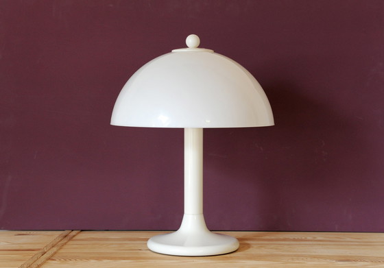 Image 1 of White space age plexiglass mushroom lamp