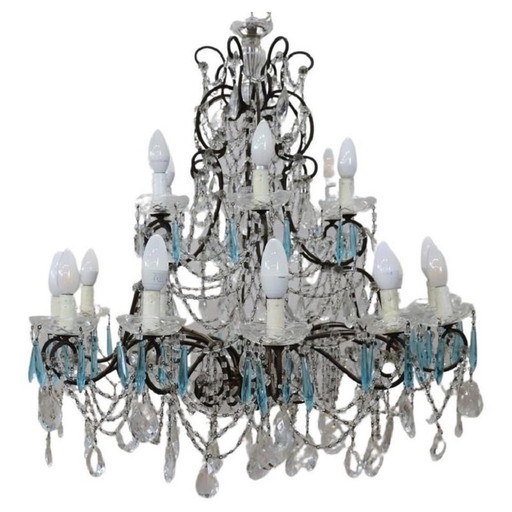 Crystal Chandelier With 18 Bulbs