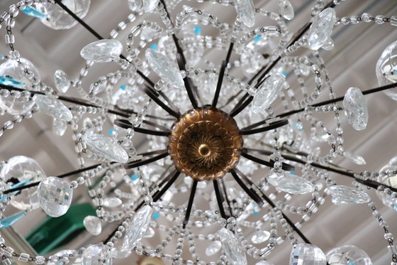 Image 1 of Crystal Chandelier With 18 Bulbs