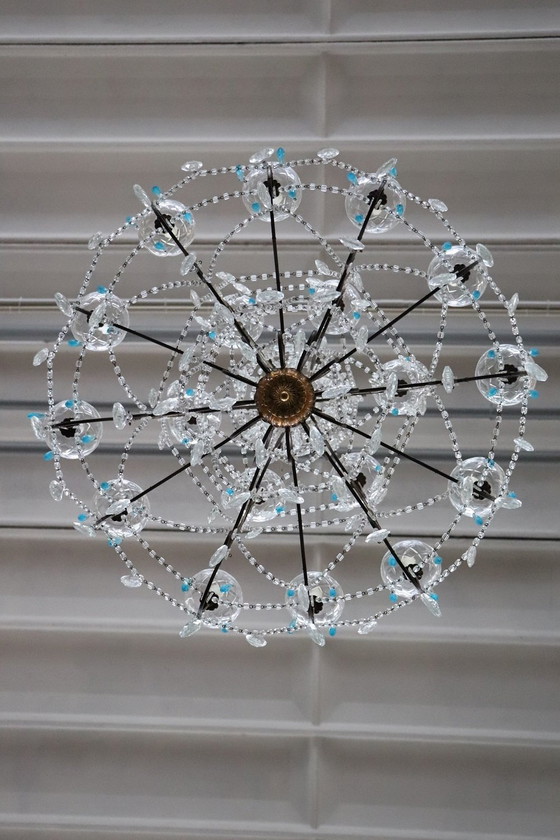 Image 1 of Crystal Chandelier With 18 Bulbs