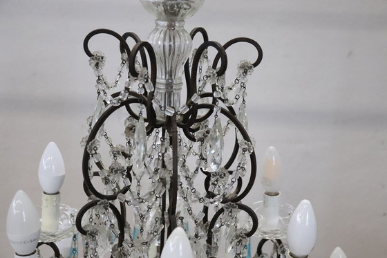 Image 1 of Crystal Chandelier With 18 Bulbs