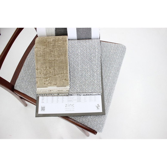 Image 1 of Set di 4 sedie da pranzo vintage in teak e tessuto, Germania anni '60