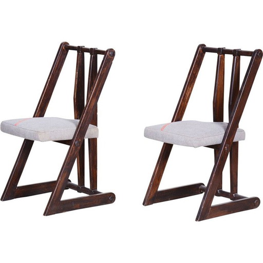 Pair of Art Deco vintage armchairs, 1940s