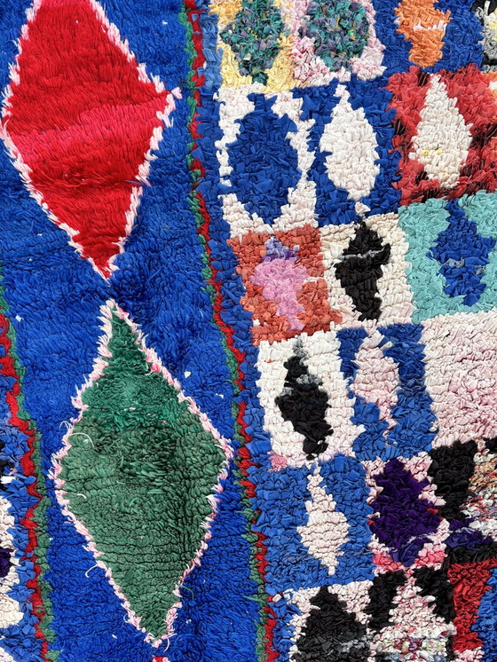 Image 1 of Stunning Blue Moroccan Cotton Rug