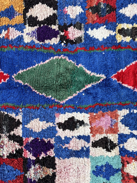 Image 1 of Stunning Blue Moroccan Cotton Rug