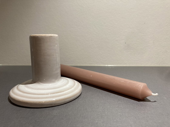 Image 1 of Candlesticks Of White Ceramic