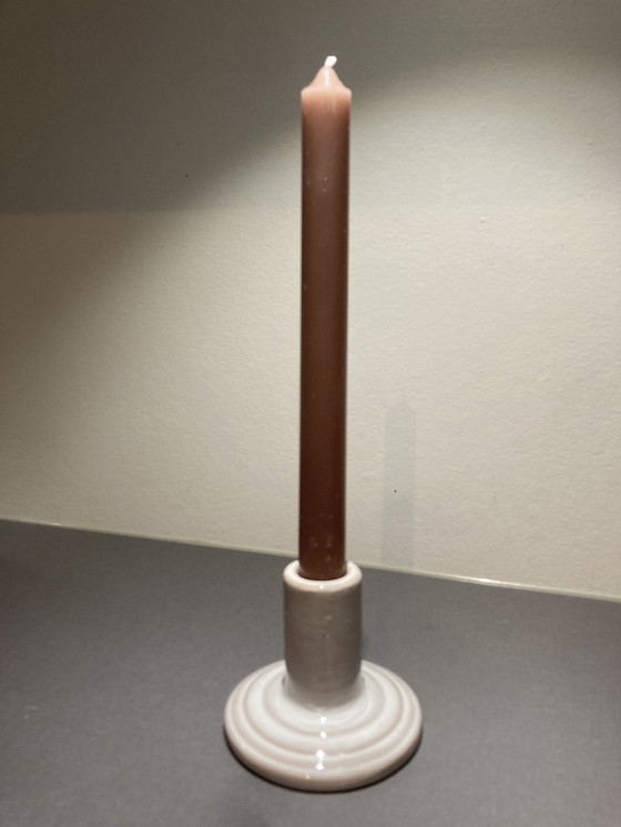 Image 1 of Candlesticks Of White Ceramic