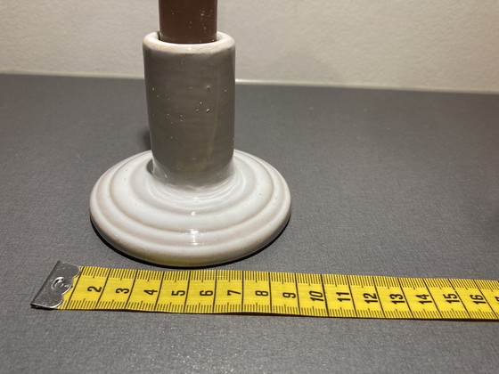 Image 1 of Candlesticks Of White Ceramic