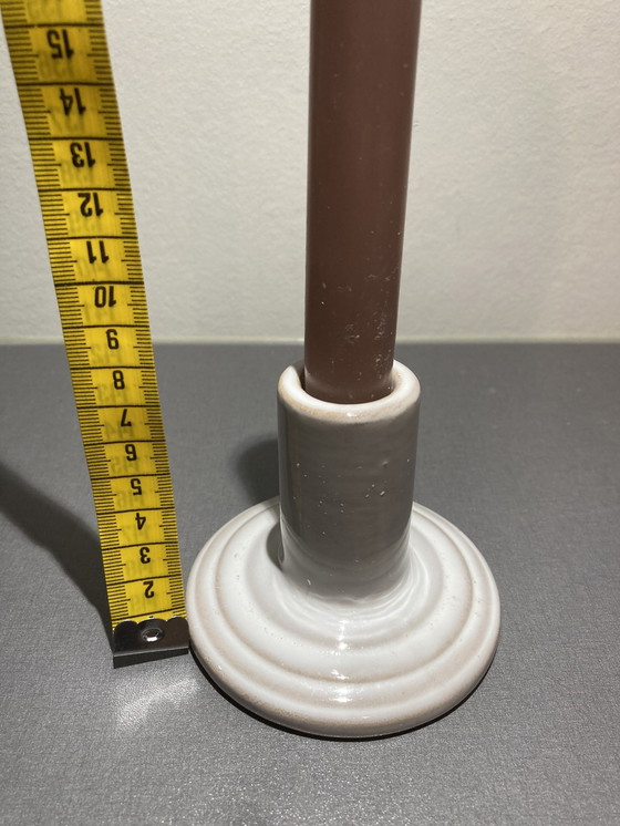 Image 1 of Candlesticks Of White Ceramic