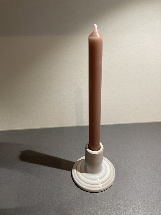 Image 1 of Candlesticks Of White Ceramic