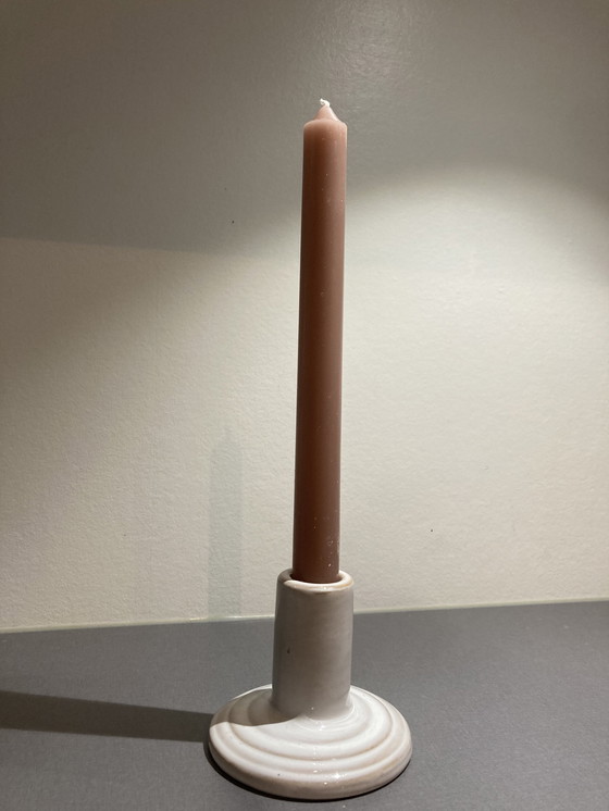 Image 1 of Candlesticks Of White Ceramic