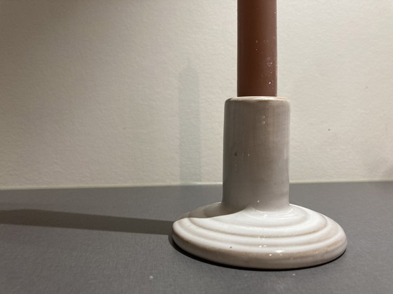 Image 1 of Candlesticks Of White Ceramic