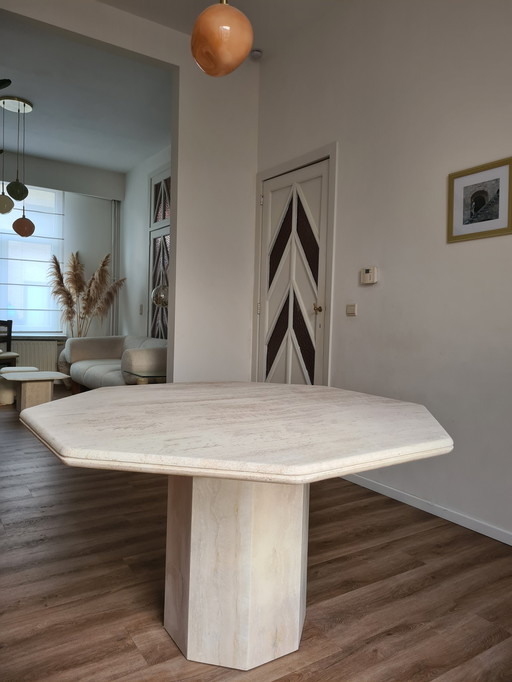 Traventine dining table