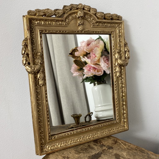 Antique Golden Wooden Mirror