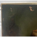 Vintage oil on isorel "Portrait of his Majesty Baudouin I" by Pierre Piget, 1954