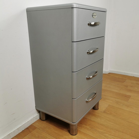 Image 1 of Original TENZO MALIBU armoire à tiroirs, commode gris argenté