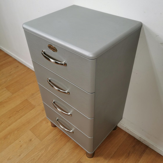 Image 1 of Original TENZO MALIBU armoire à tiroirs, commode gris argenté