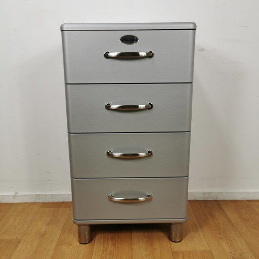 Original TENZO MALIBU armoire à tiroirs, commode gris argenté