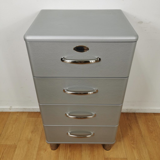 Original TENZO MALIBU armoire à tiroirs, commode gris argenté