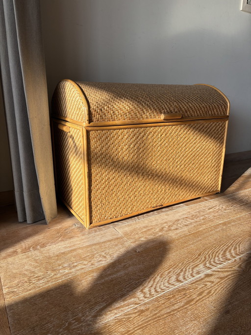 Vintage Rattan Box - Boho Style