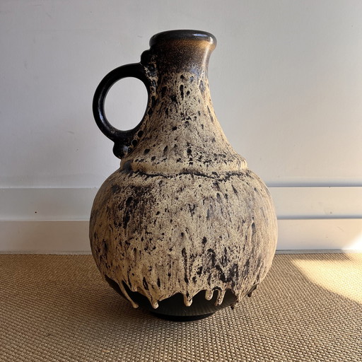 Xl Ceramic Vase West Germany Vintage