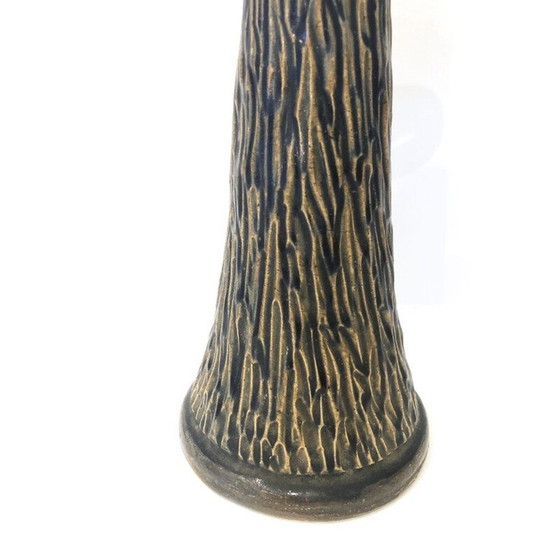 Image 1 of Enameled stoneware candlestick from Bouffioulx, Belgium 1930