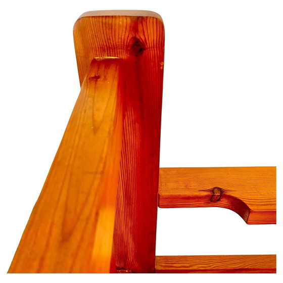 Image 1 of 1X Large Wood And Red Velvet Armchairs, Italy 1970S