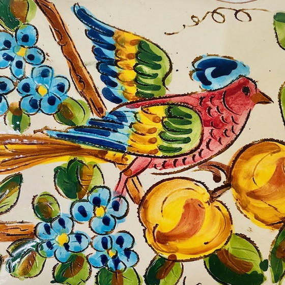 Image 1 of Boîte italienne en céramique oiseau boho