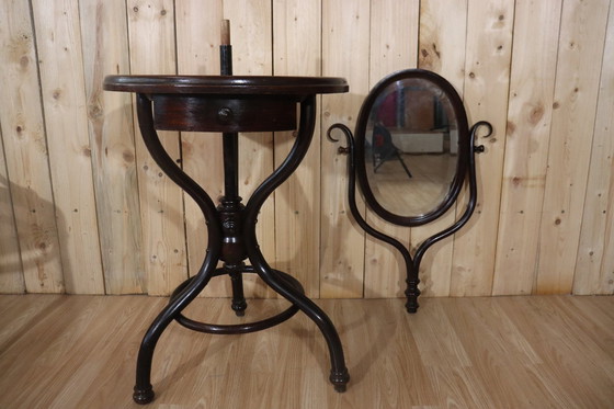 Image 1 of Mueble de lavabo de madera curvada estilo Thonet de Kohn