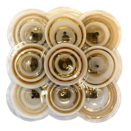 Image 1 of Vintage Murano glass and metal wall lamp by Gianmaria Potenza for La Murrina, Italy 1970s