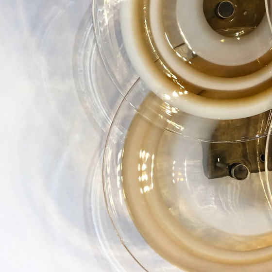 Image 1 of Vintage Murano glass and metal wall lamp by Gianmaria Potenza for La Murrina, Italy 1970s